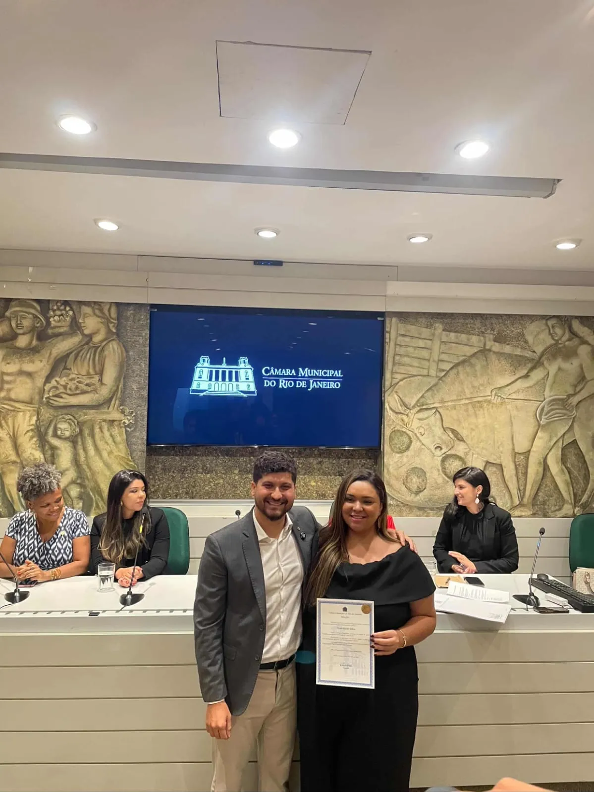 Entrega da Moção da Câmara Municipal do RJ